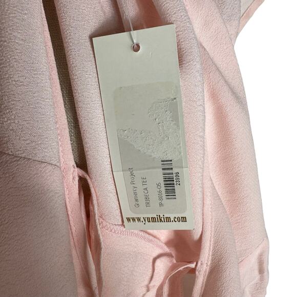YUMI KIM Blush Pink Tribeca Tee Blouse Women's Size Large NWT Pastel Lightweigh - Picture 6 of 9